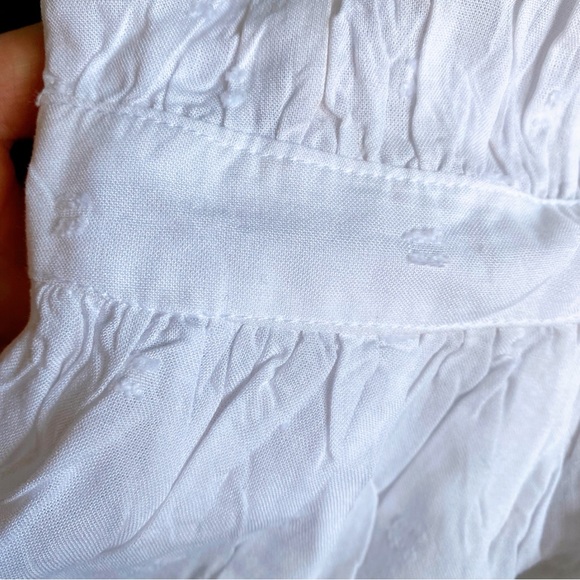 🐚 REBELLION BOHO WHITE RUFFLE SUMMER TOP! - Picture 7 of 12